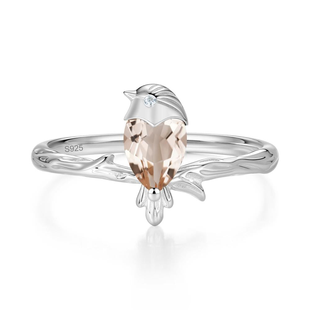 Good Luck Free Spirit Bird Sapphire Ring - LUO Jewelry #gemstone_Morganite