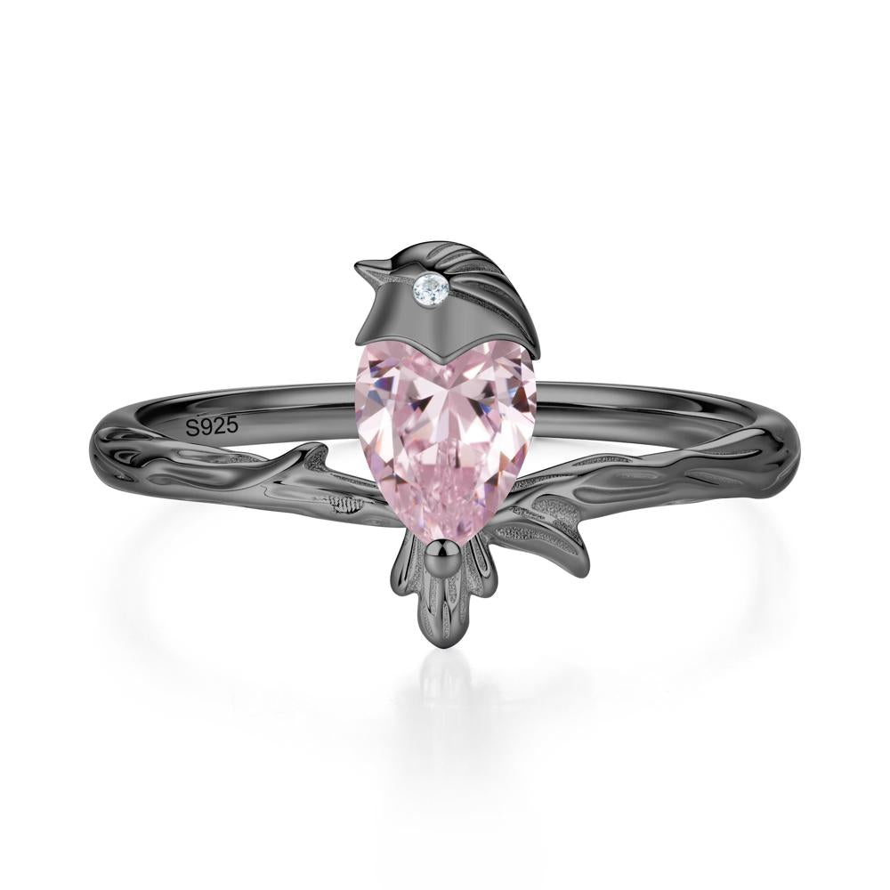 Good Luck Free Spirit Bird Sapphire Ring - LUO Jewelry #gemstone_Pink Cubic Zirconia