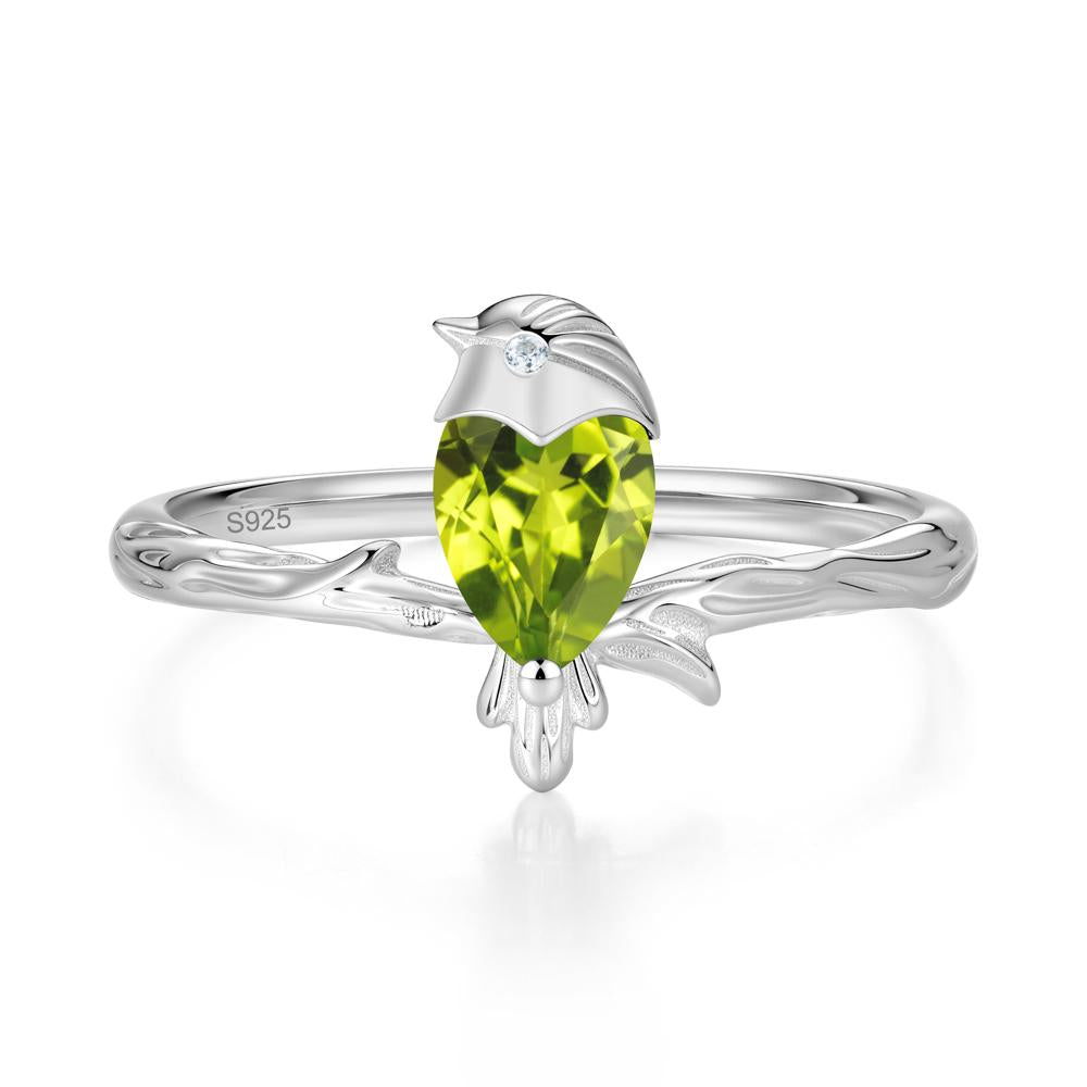 Good Luck Free Spirit Bird Sapphire Ring - LUO Jewelry #gemstone_Peridot
