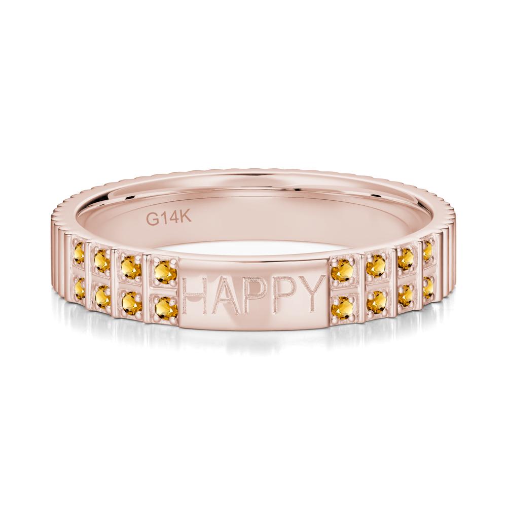 Minimalist Personalized Engraved Garnet Ring - LUO Jewelry #gemstone_Citrine