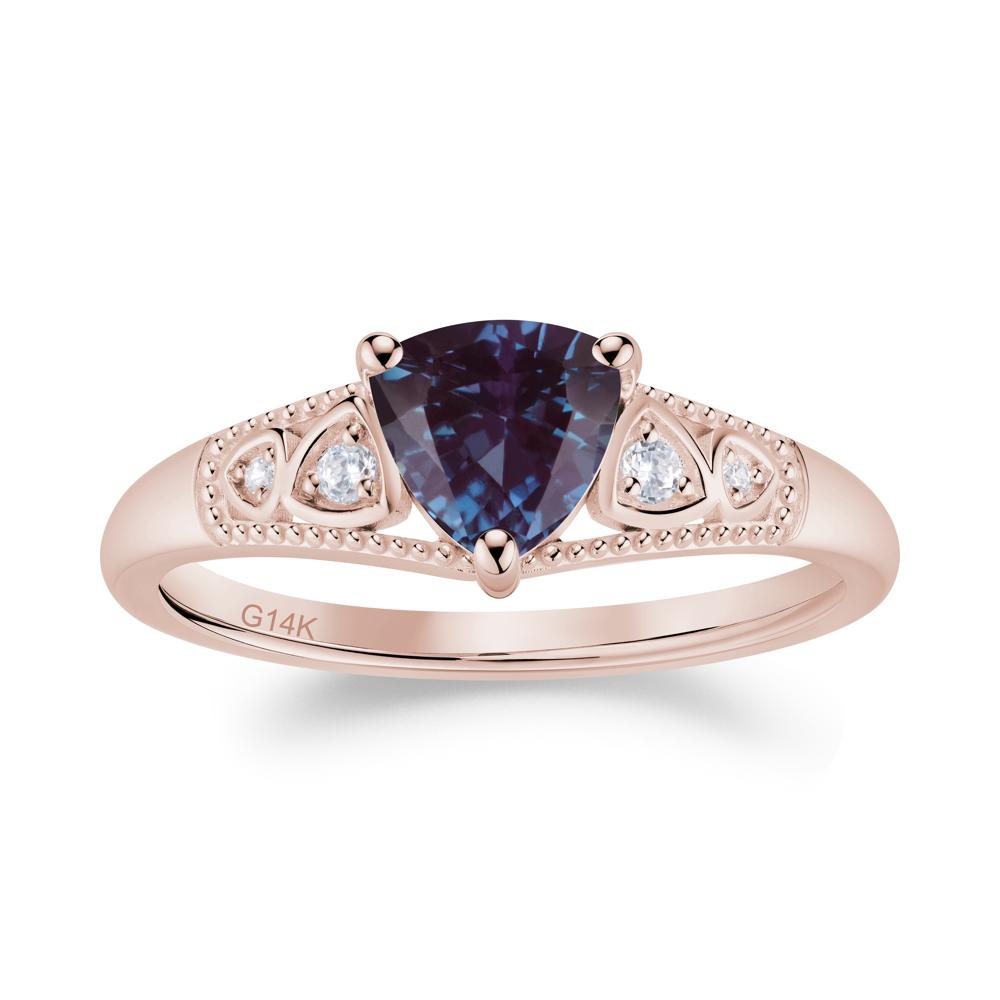 Vintage Filigree Alexandrite Engagement Ring - LUO Jewelry #gemstone_Alexandrite