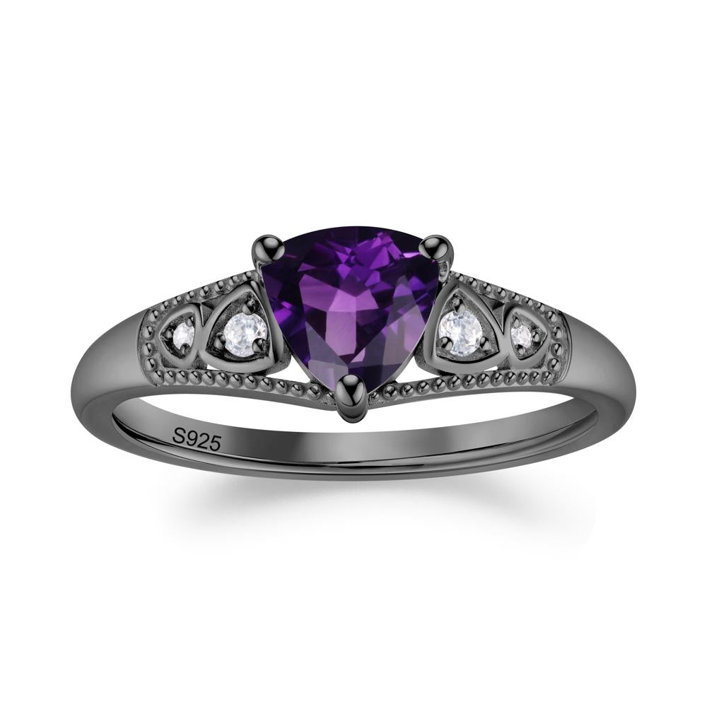 Vintage Filigree Alexandrite Engagement Ring - LUO Jewelry #gemstone_Amethyst