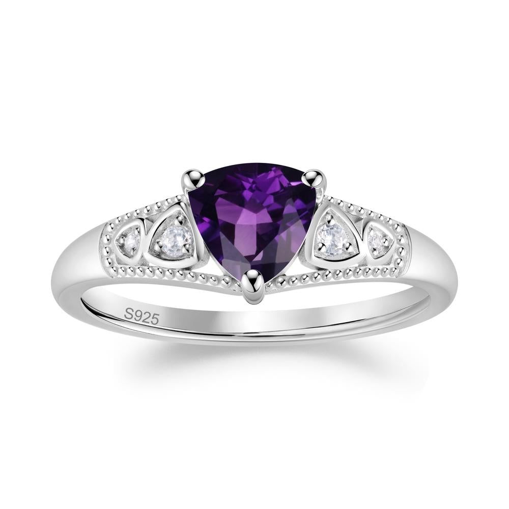 Vintage Filigree Alexandrite Engagement Ring - LUO Jewelry #gemstone_Amethyst
