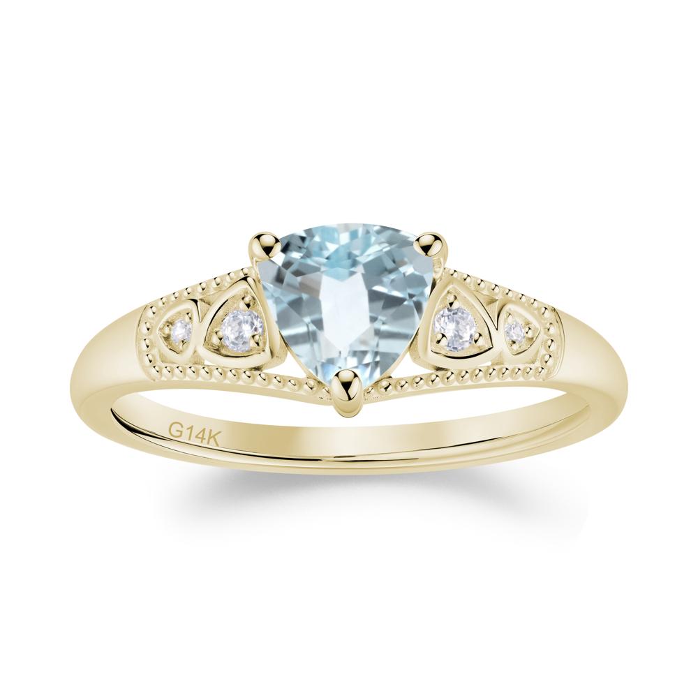 Vintage Filigree Alexandrite Engagement Ring - LUO Jewelry #gemstone_Aquamarine