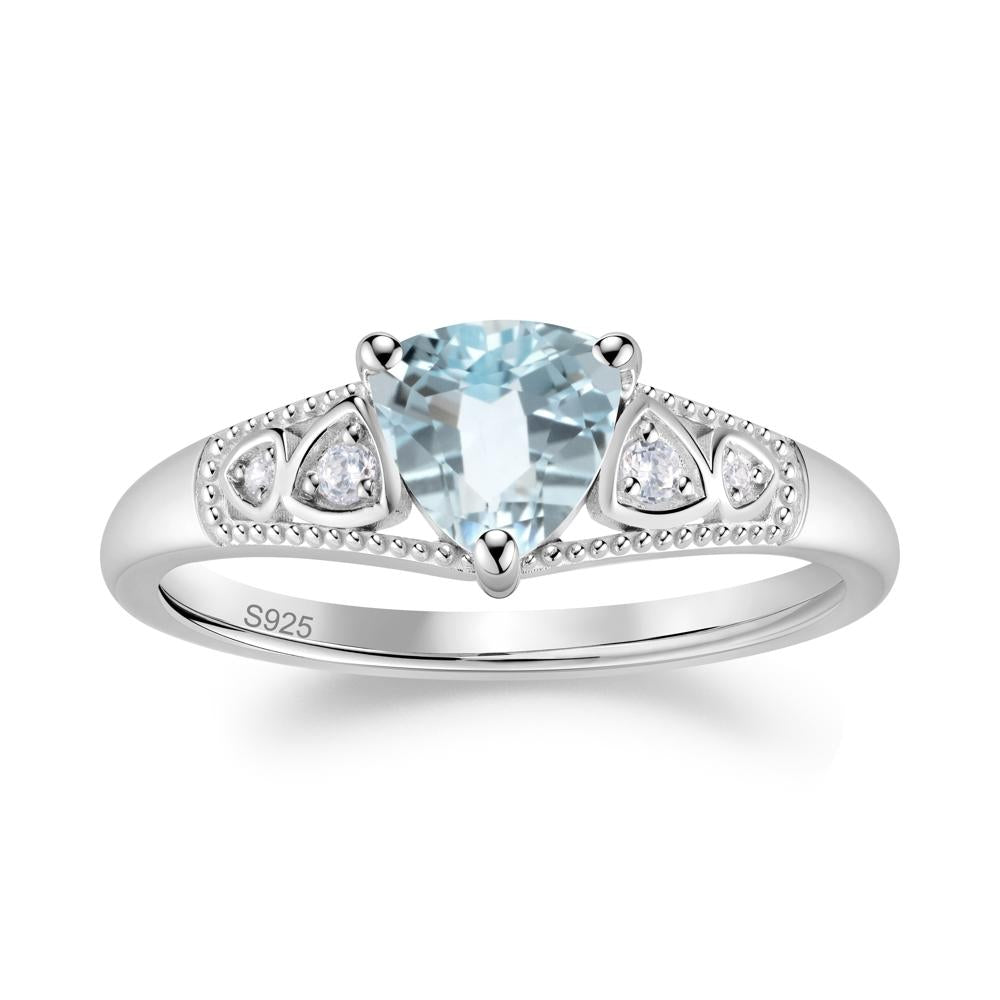 Vintage Filigree Alexandrite Engagement Ring - LUO Jewelry #gemstone_Aquamarine