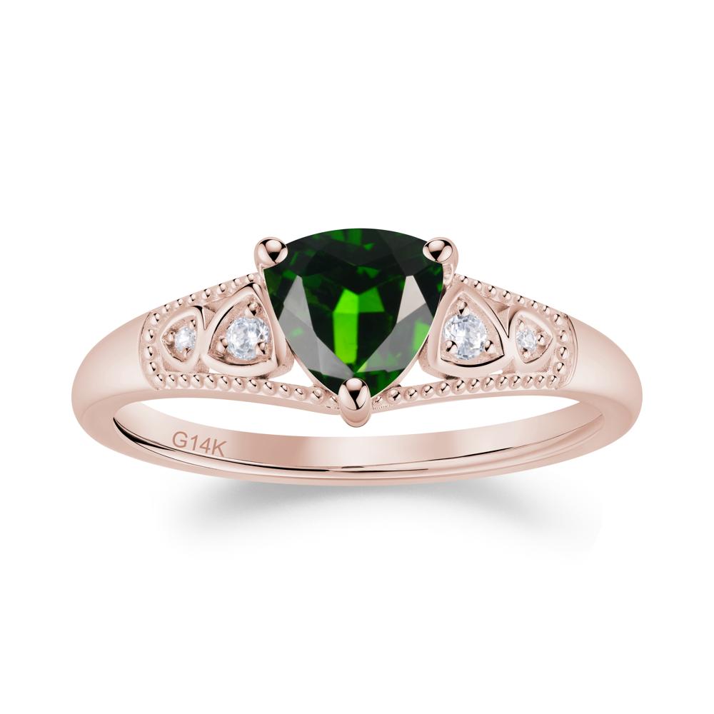 Vintage Filigree Alexandrite Engagement Ring - LUO Jewelry #gemstone_Diopside