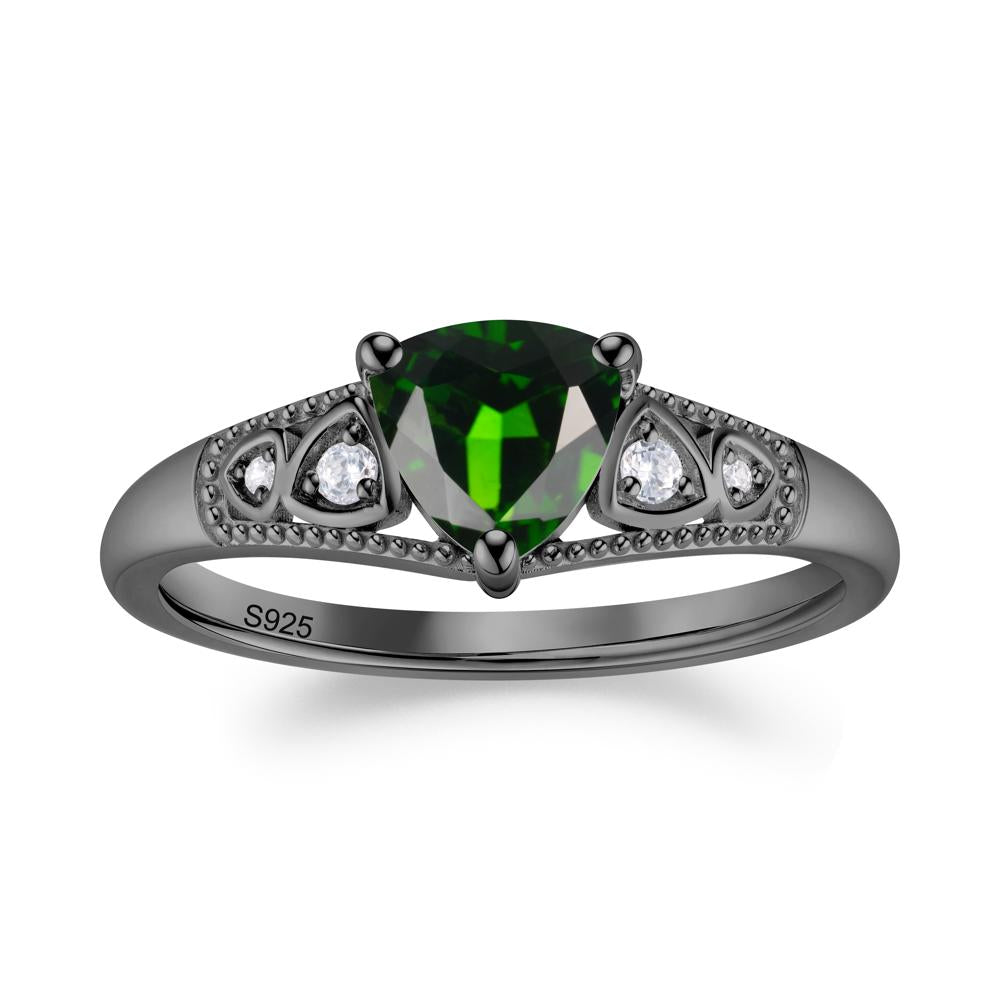 Vintage Filigree Alexandrite Engagement Ring - LUO Jewelry #gemstone_Diopside