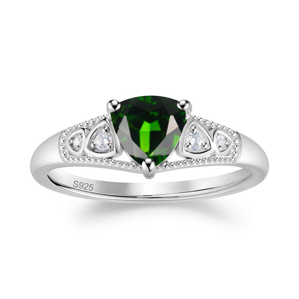 Vintage Filigree Alexandrite Engagement Ring - LUO Jewelry #gemstone_Diopside