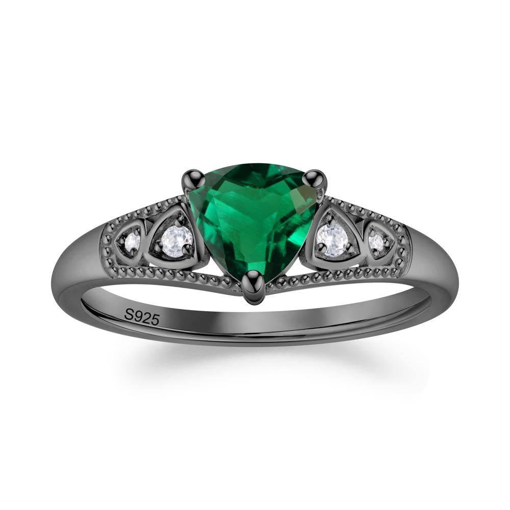 Vintage Filigree Alexandrite Engagement Ring - LUO Jewelry #gemstone_Emerald