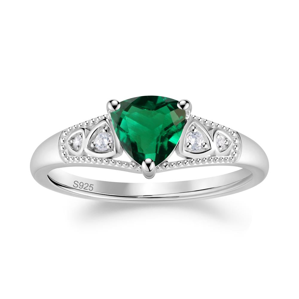 Vintage Filigree Alexandrite Engagement Ring - LUO Jewelry #gemstone_Emerald