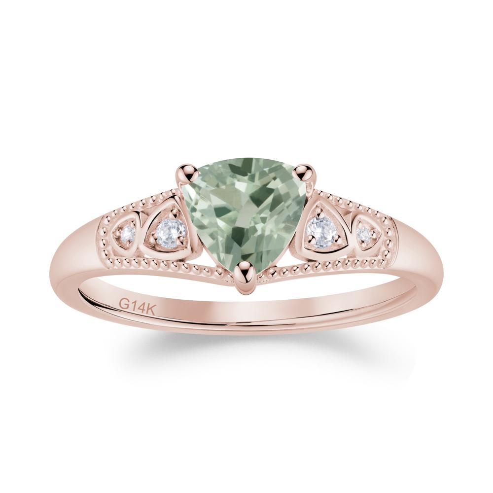 Vintage Filigree Alexandrite Engagement Ring - LUO Jewelry #gemstone_Green Amethyst