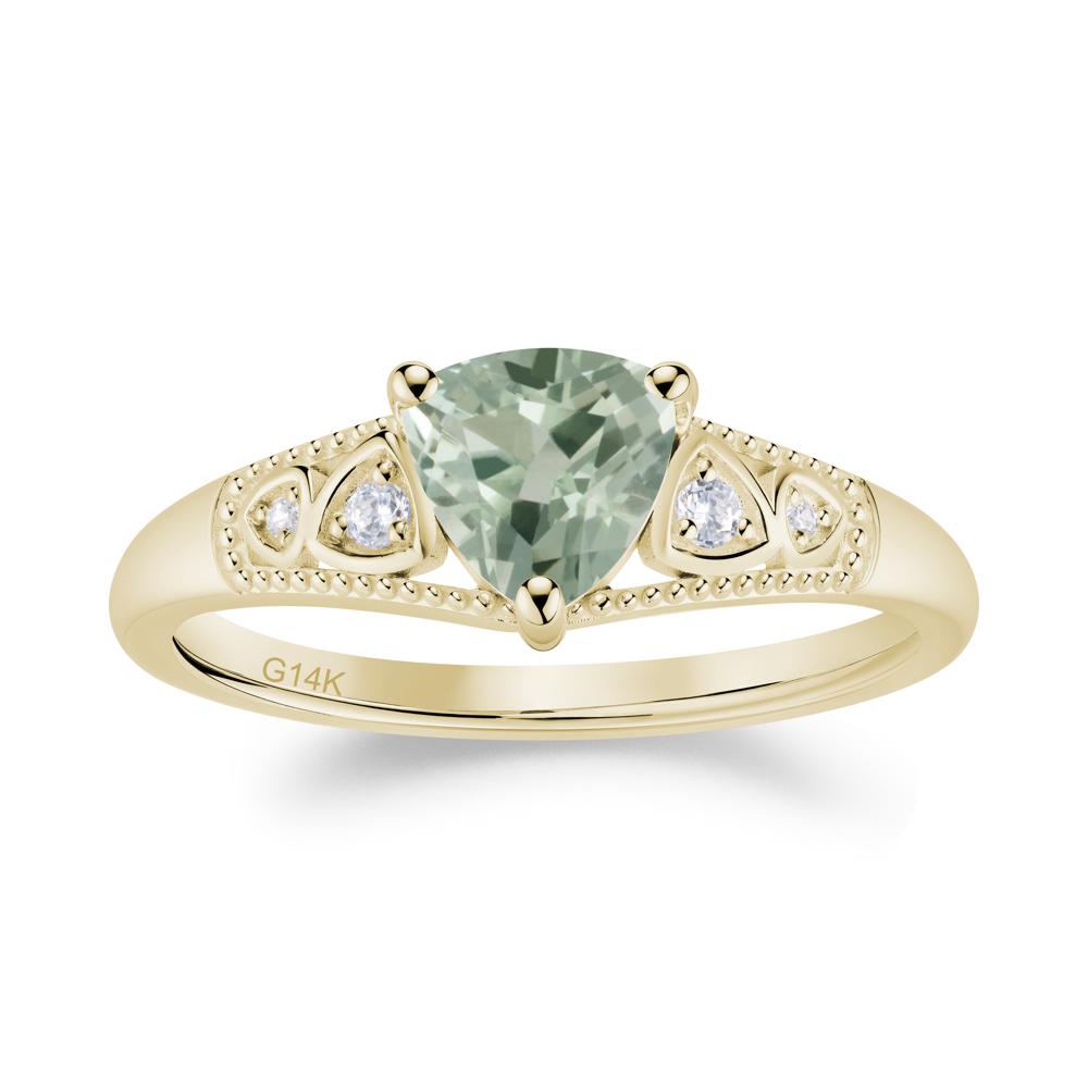 Vintage Filigree Alexandrite Engagement Ring - LUO Jewelry #gemstone_Green Amethyst