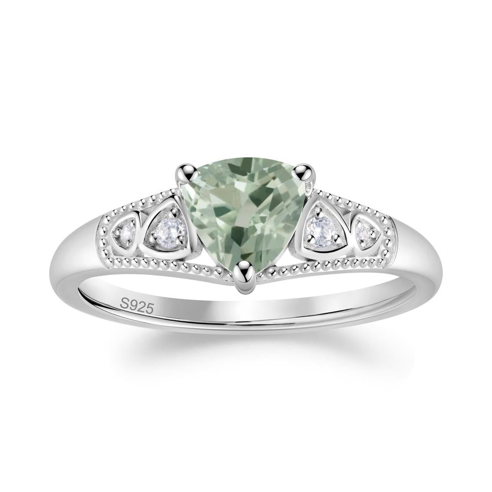 Vintage Filigree Alexandrite Engagement Ring - LUO Jewelry #gemstone_Green Amethyst