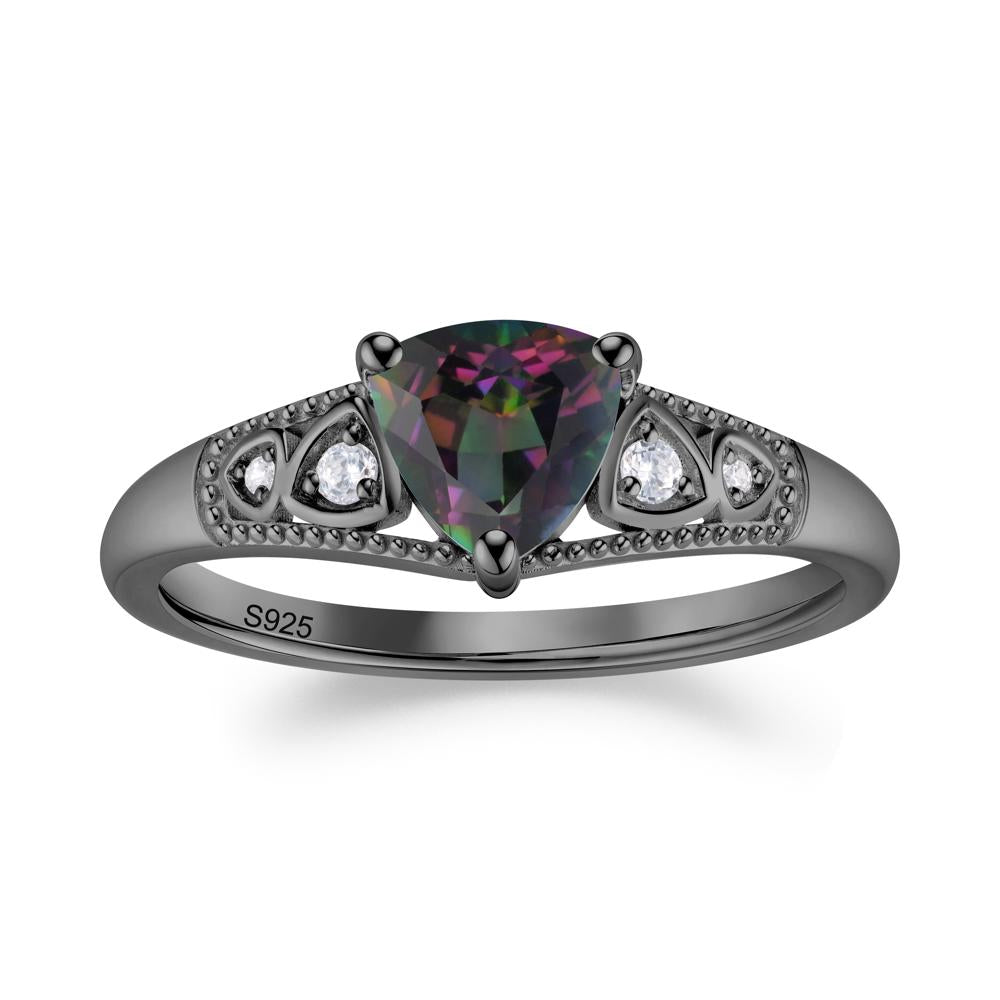 Vintage Filigree Alexandrite Engagement Ring - LUO Jewelry #gemstone_Mystic Topaz