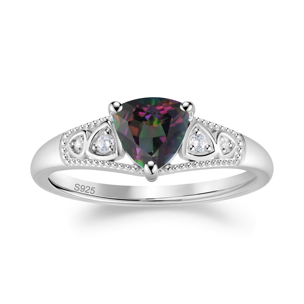 Vintage Filigree Alexandrite Engagement Ring - LUO Jewelry #gemstone_Mystic Topaz