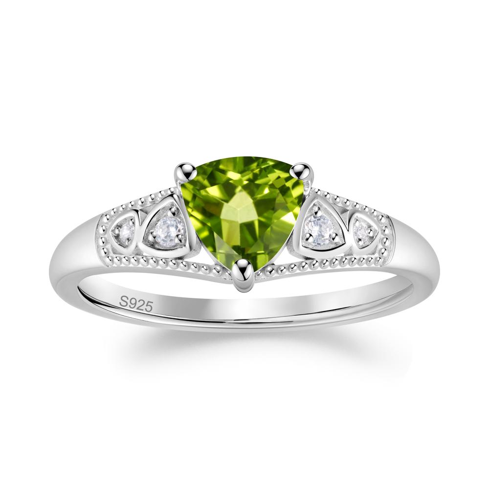 Vintage Filigree Alexandrite Engagement Ring - LUO Jewelry #gemstone_Peridot