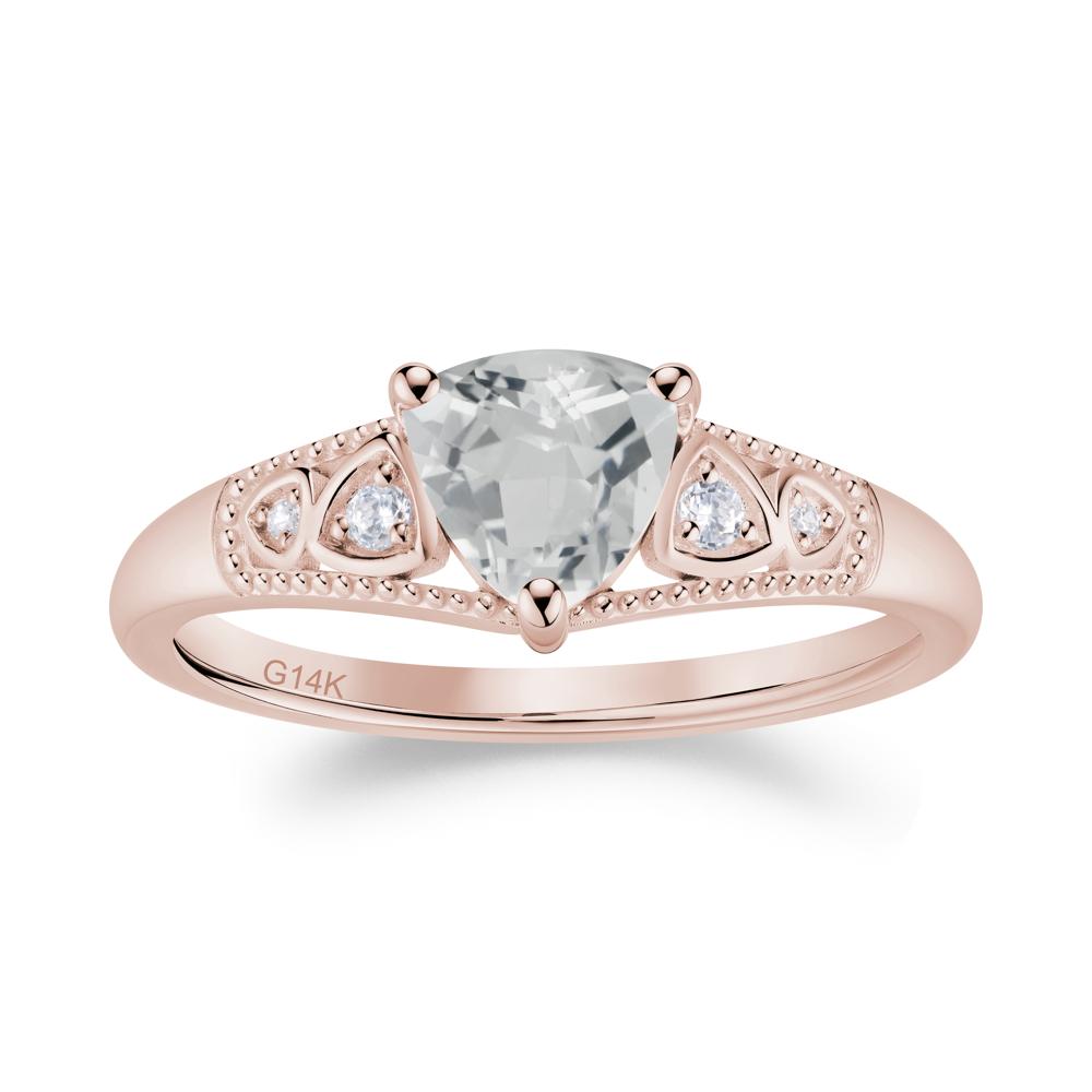 Vintage Filigree Alexandrite Engagement Ring - LUO Jewelry #gemstone_White Topaz