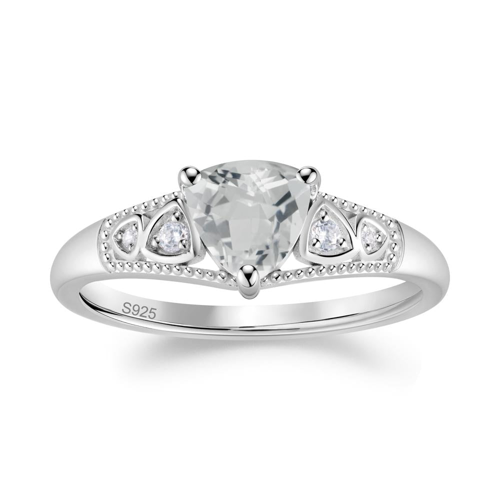 Vintage Filigree Alexandrite Engagement Ring - LUO Jewelry #gemstone_White Topaz