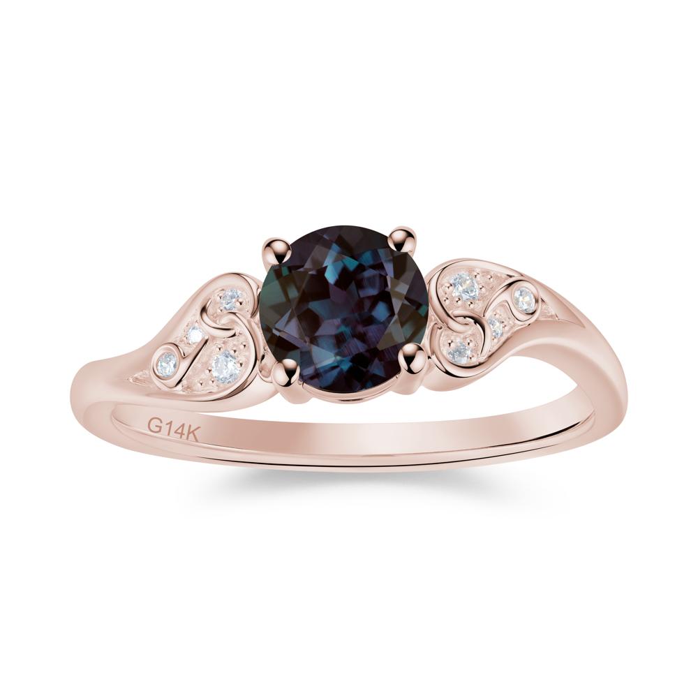 Vintage Heart Knot Design Sapphire Ring - LUO Jewelry #gemstone_Alexandrite