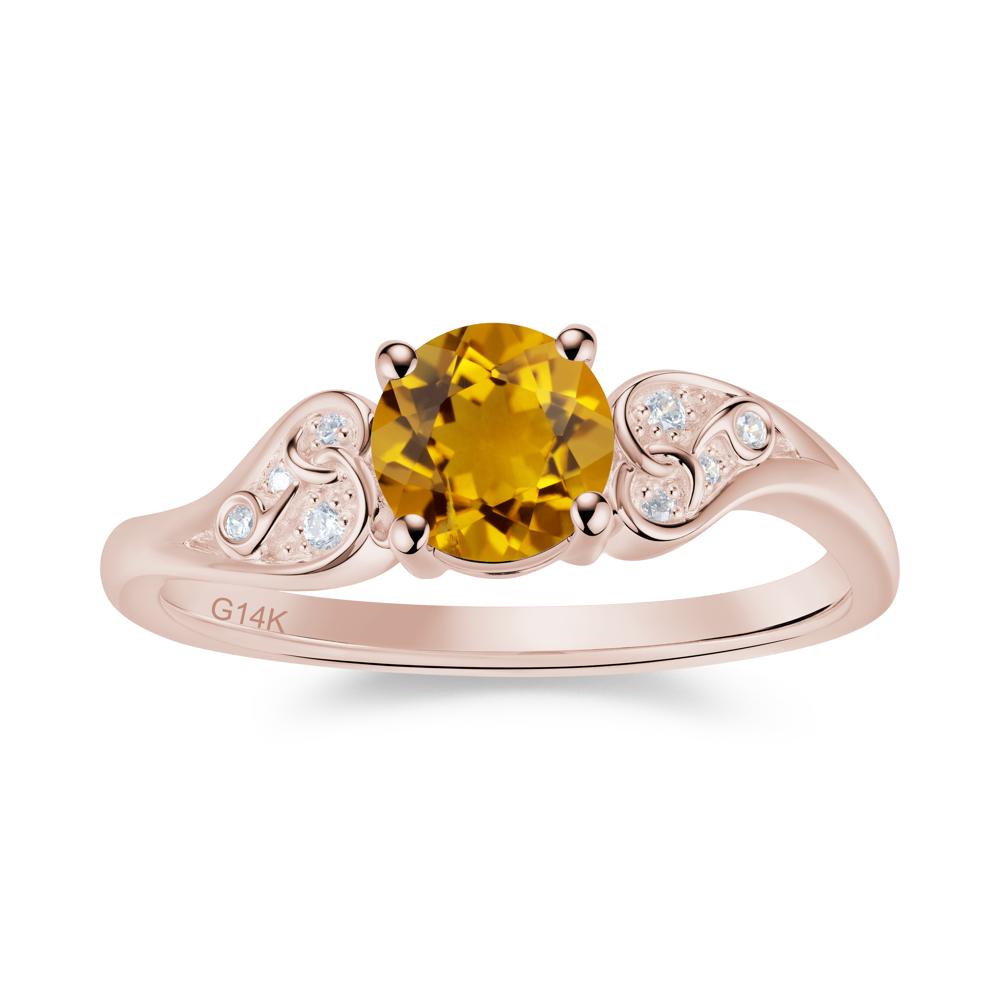 Vintage Heart Knot Design Sapphire Ring - LUO Jewelry #gemstone_Citrine