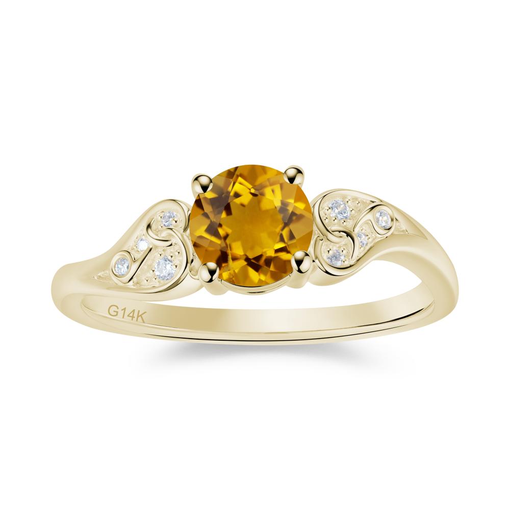 Vintage Heart Knot Design Sapphire Ring - LUO Jewelry #gemstone_Citrine