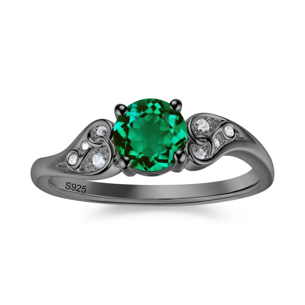Vintage Heart Knot Design Sapphire Ring - LUO Jewelry #gemstone_Emerald