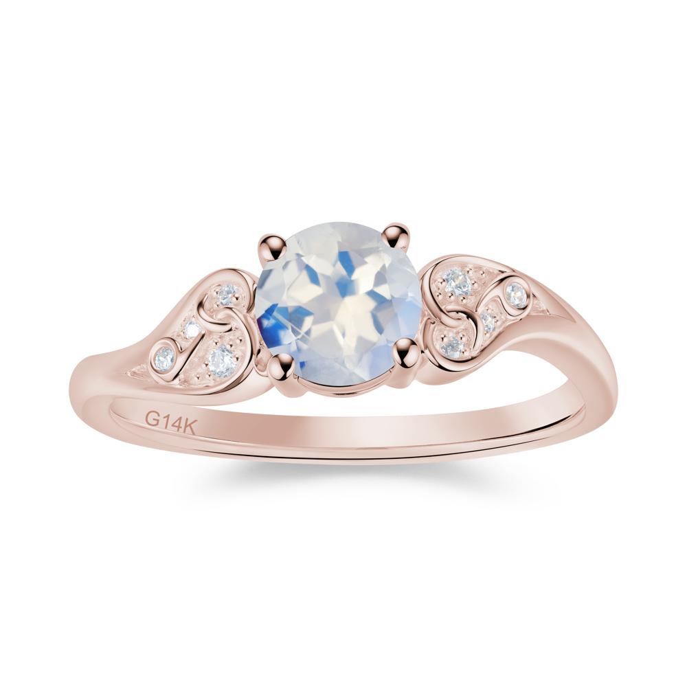 Vintage Heart Knot Design Sapphire Ring - LUO Jewelry #gemstone_Moonstone