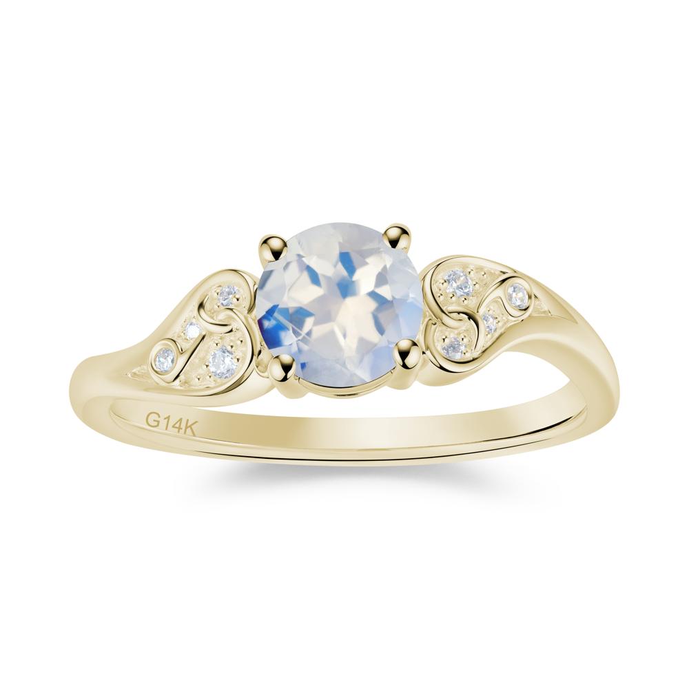 Vintage Heart Knot Design Sapphire Ring - LUO Jewelry #gemstone_Moonstone