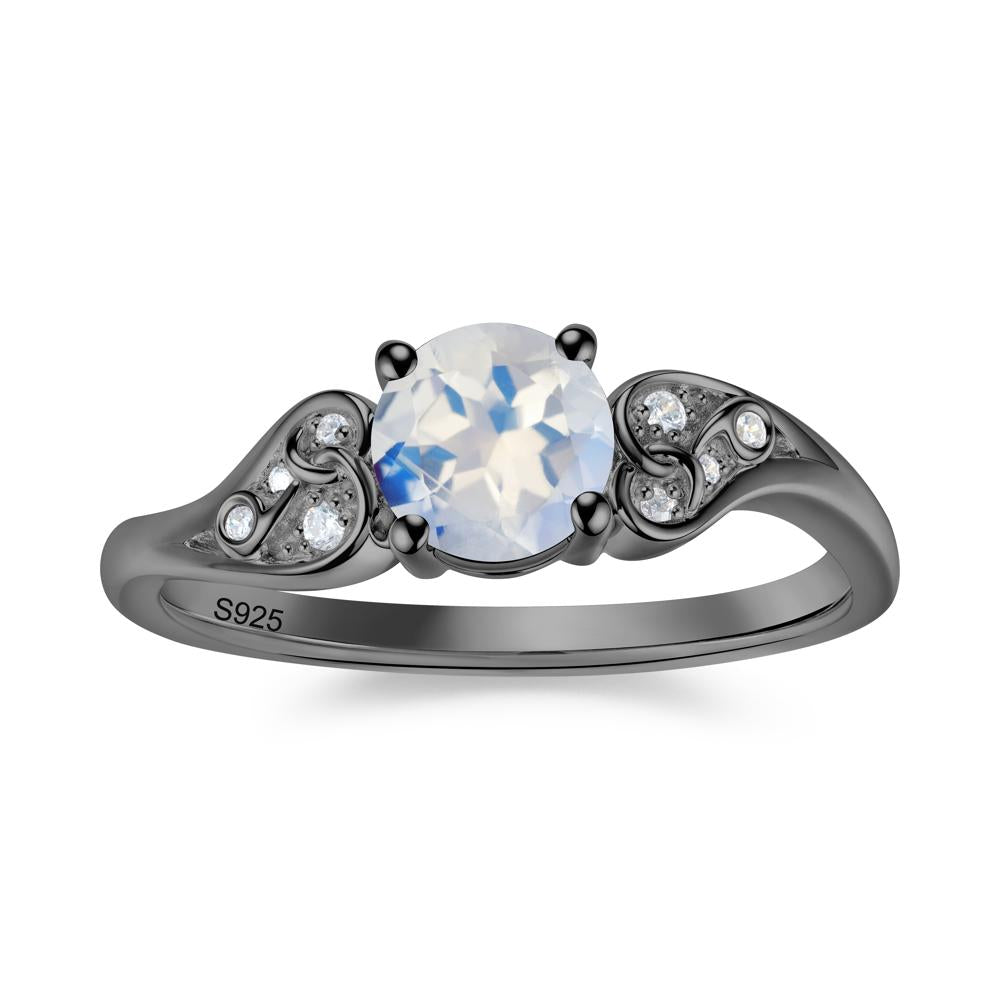 Vintage Heart Knot Design Sapphire Ring - LUO Jewelry #gemstone_Moonstone