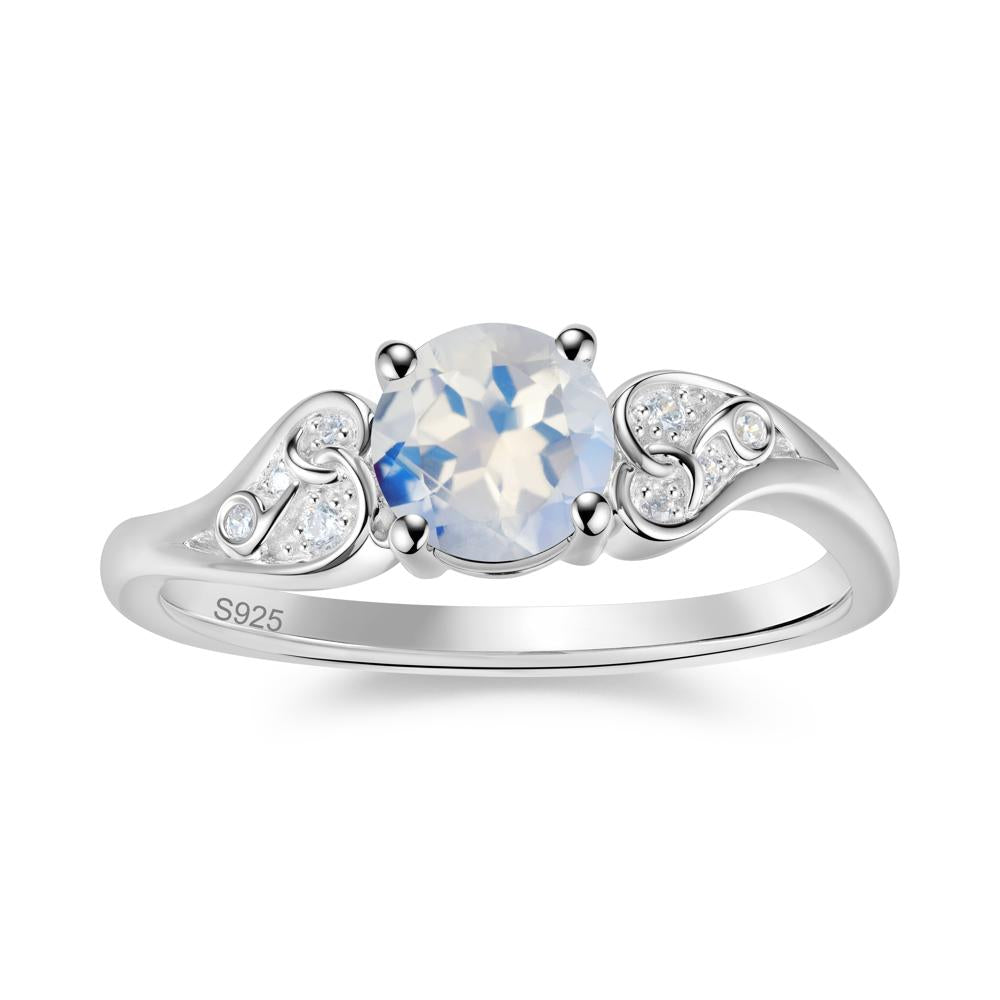 Vintage Heart Knot Design Sapphire Ring - LUO Jewelry #gemstone_Moonstone