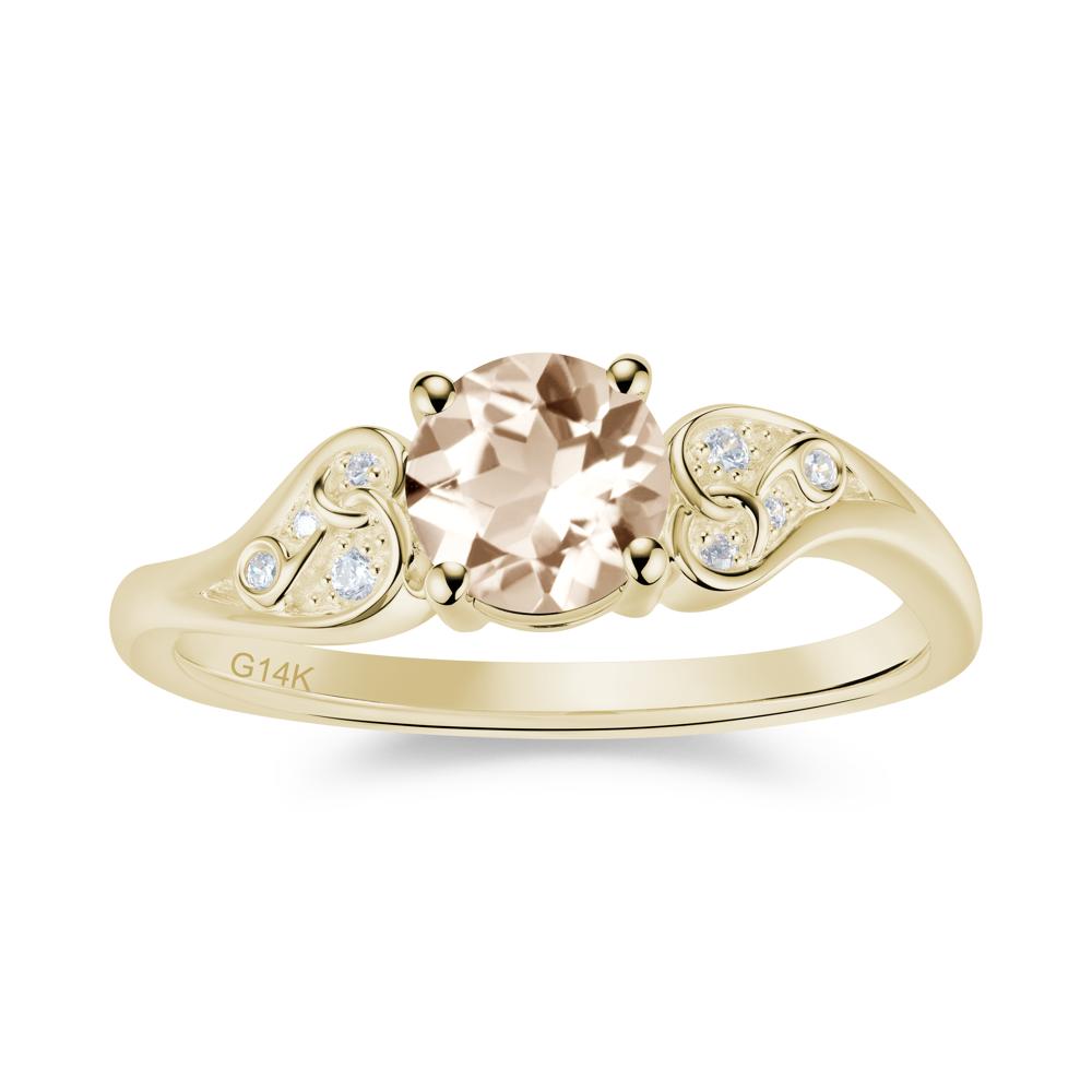 Vintage Heart Knot Design Sapphire Ring - LUO Jewelry #gemstone_Morganite