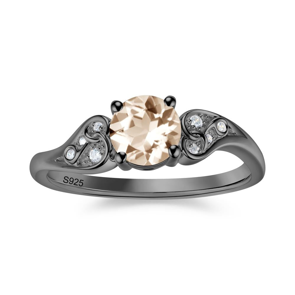 Vintage Heart Knot Design Sapphire Ring - LUO Jewelry #gemstone_Morganite