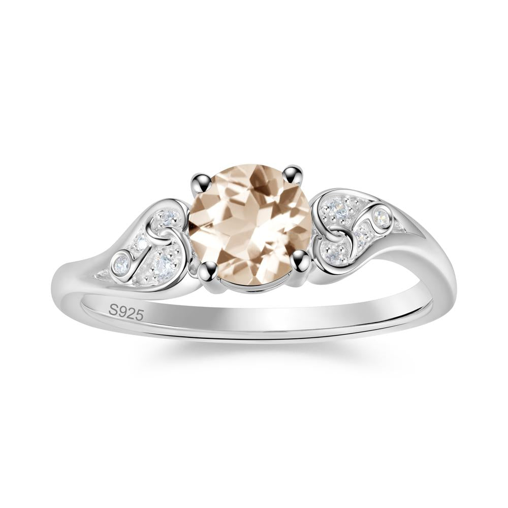 Vintage Heart Knot Design Sapphire Ring - LUO Jewelry #gemstone_Morganite