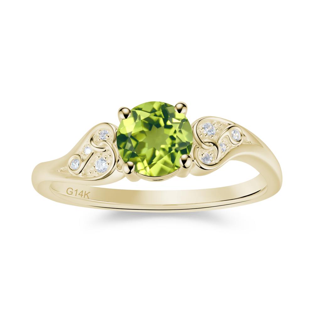 Vintage Heart Knot Design Sapphire Ring - LUO Jewelry #gemstone_Peridot