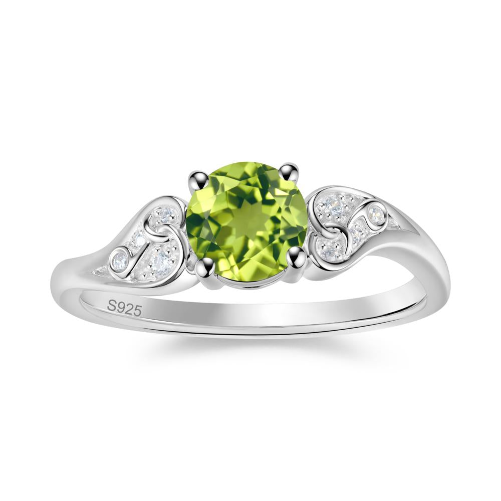 Vintage Heart Knot Design Sapphire Ring - LUO Jewelry #gemstone_Peridot
