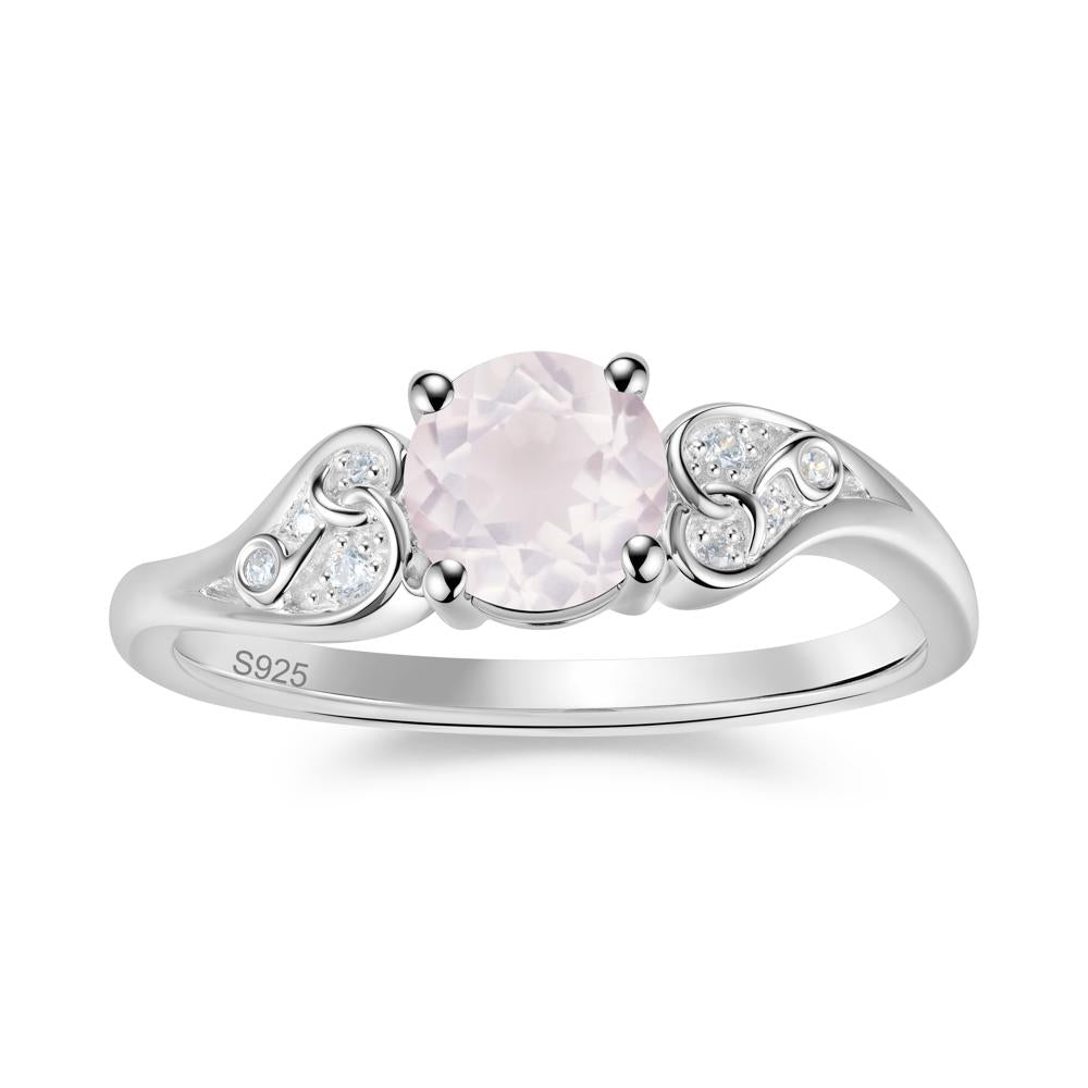 Vintage Heart Knot Design Sapphire Ring - LUO Jewelry #gemstone_Rose Quartz