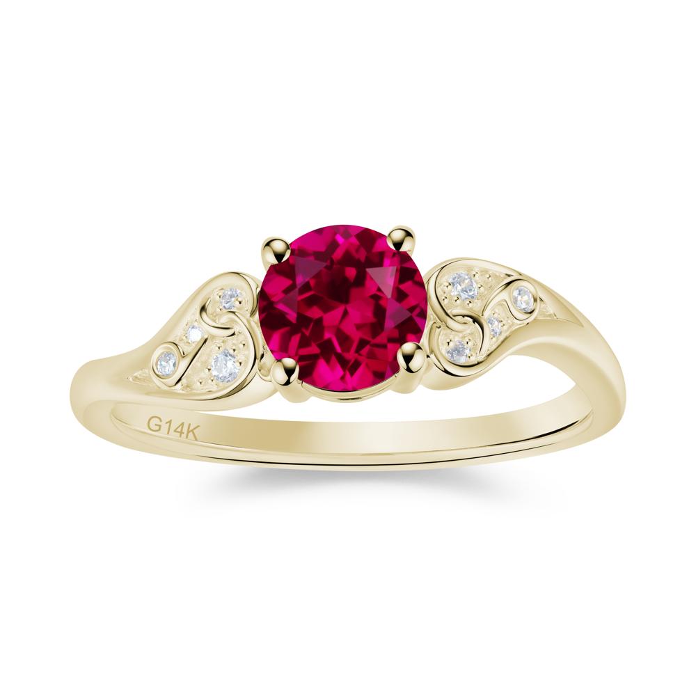 Vintage Heart Knot Design Sapphire Ring - LUO Jewelry #gemstone_Ruby