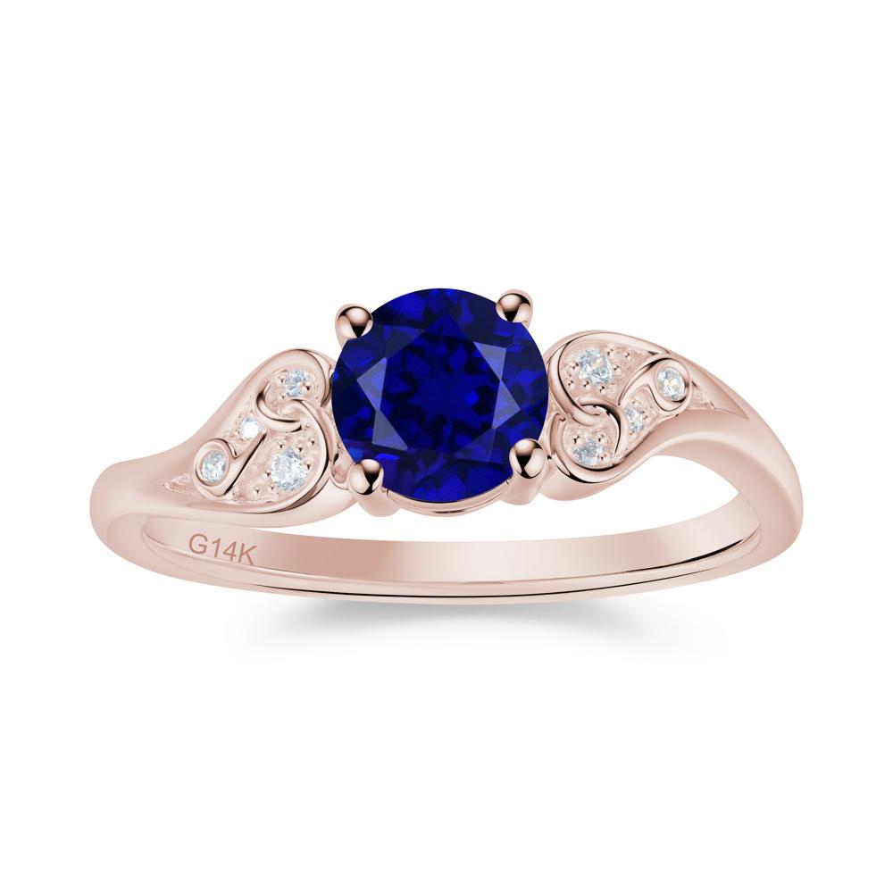 Vintage Heart Knot Design Sapphire Ring - LUO Jewelry #gemstone_Sapphire
