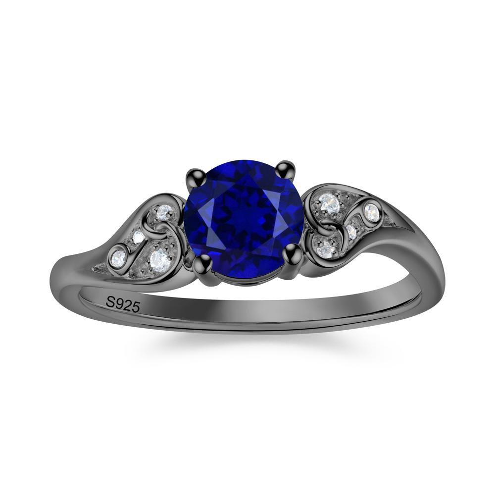 Vintage Heart Knot Design Sapphire Ring - LUO Jewelry #gemstone_Sapphire