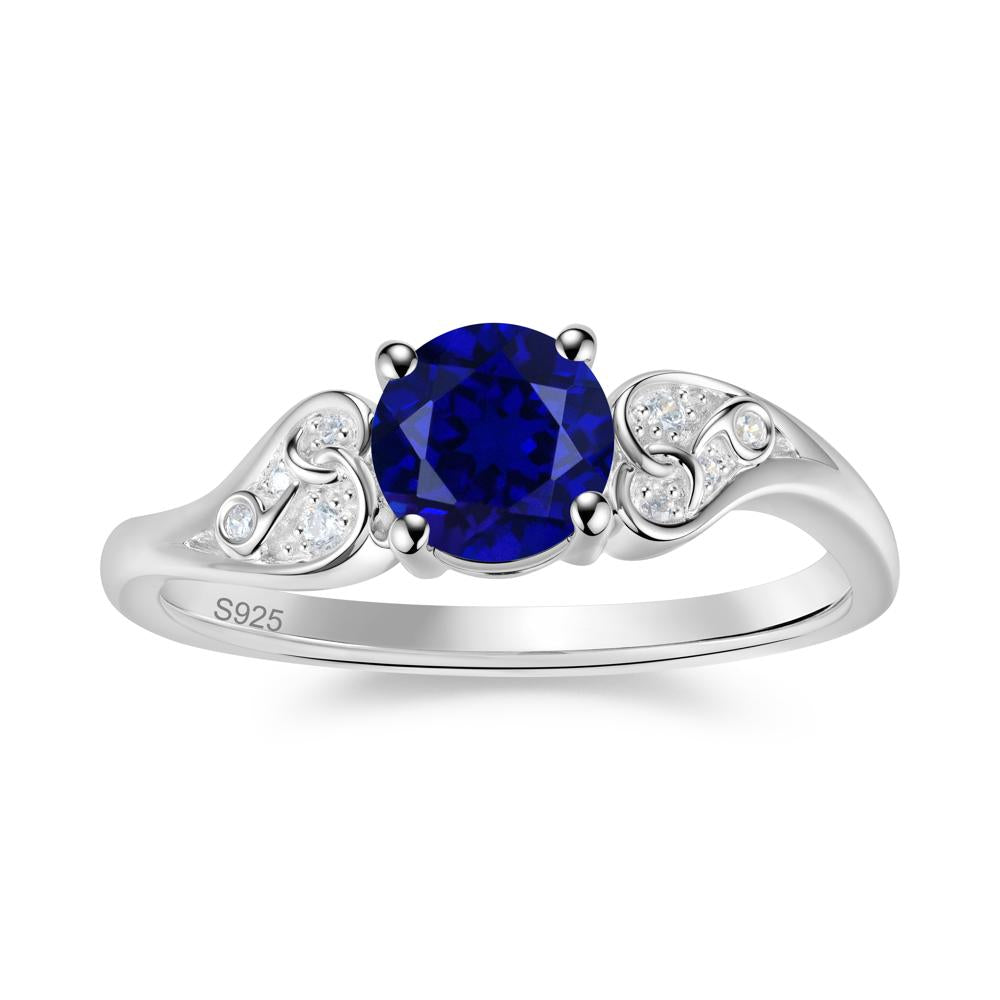 Vintage Heart Knot Design Sapphire Ring - LUO Jewelry #gemstone_Sapphire