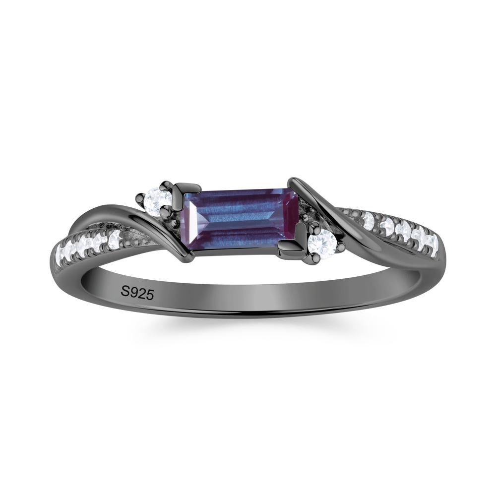 Twisted Vine Baguette Alexandrite Promise Ring - LUO Jewelry #gemstone_Alexandrite