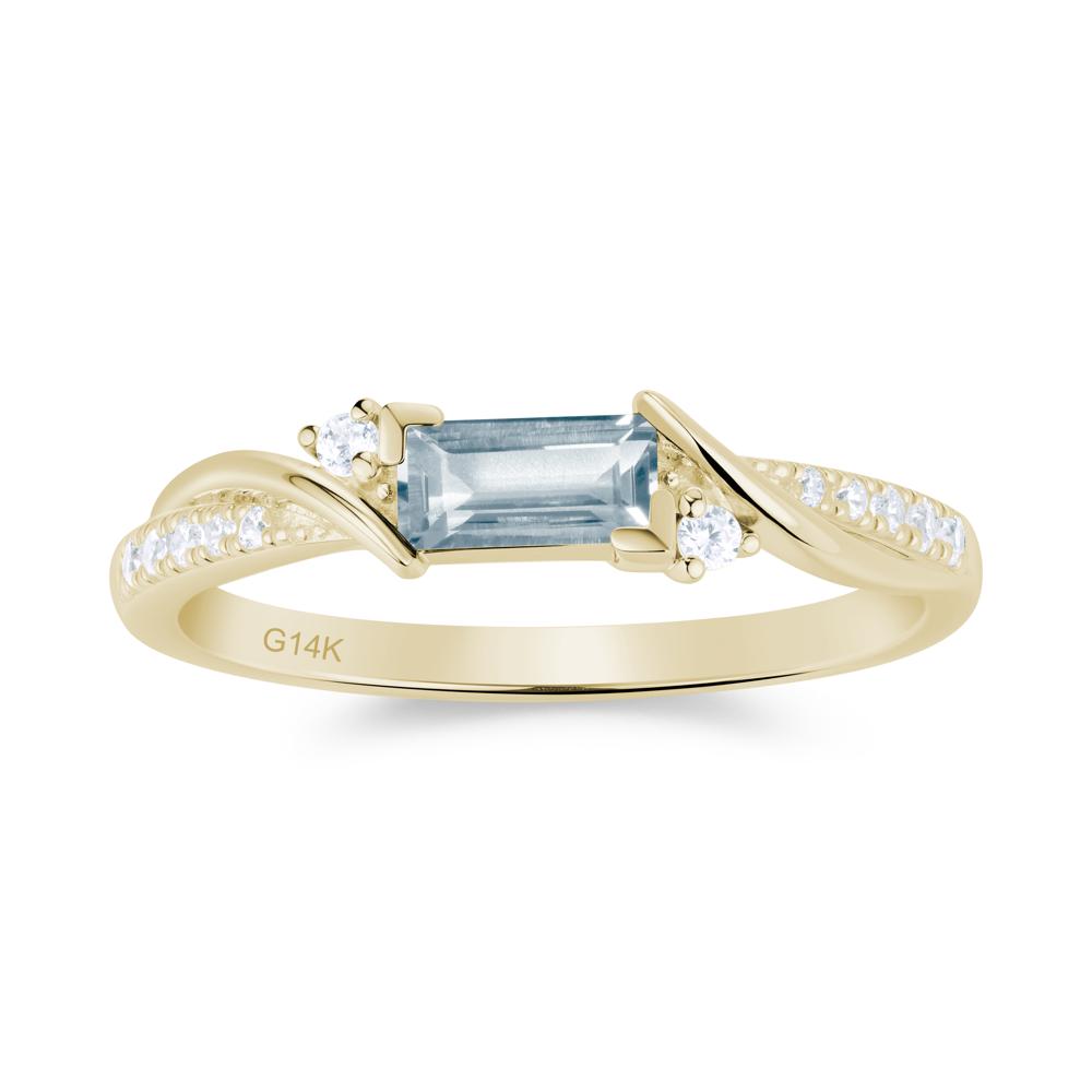 Twisted Vine Baguette Alexandrite Promise Ring - LUO Jewelry #gemstone_Aquamarine