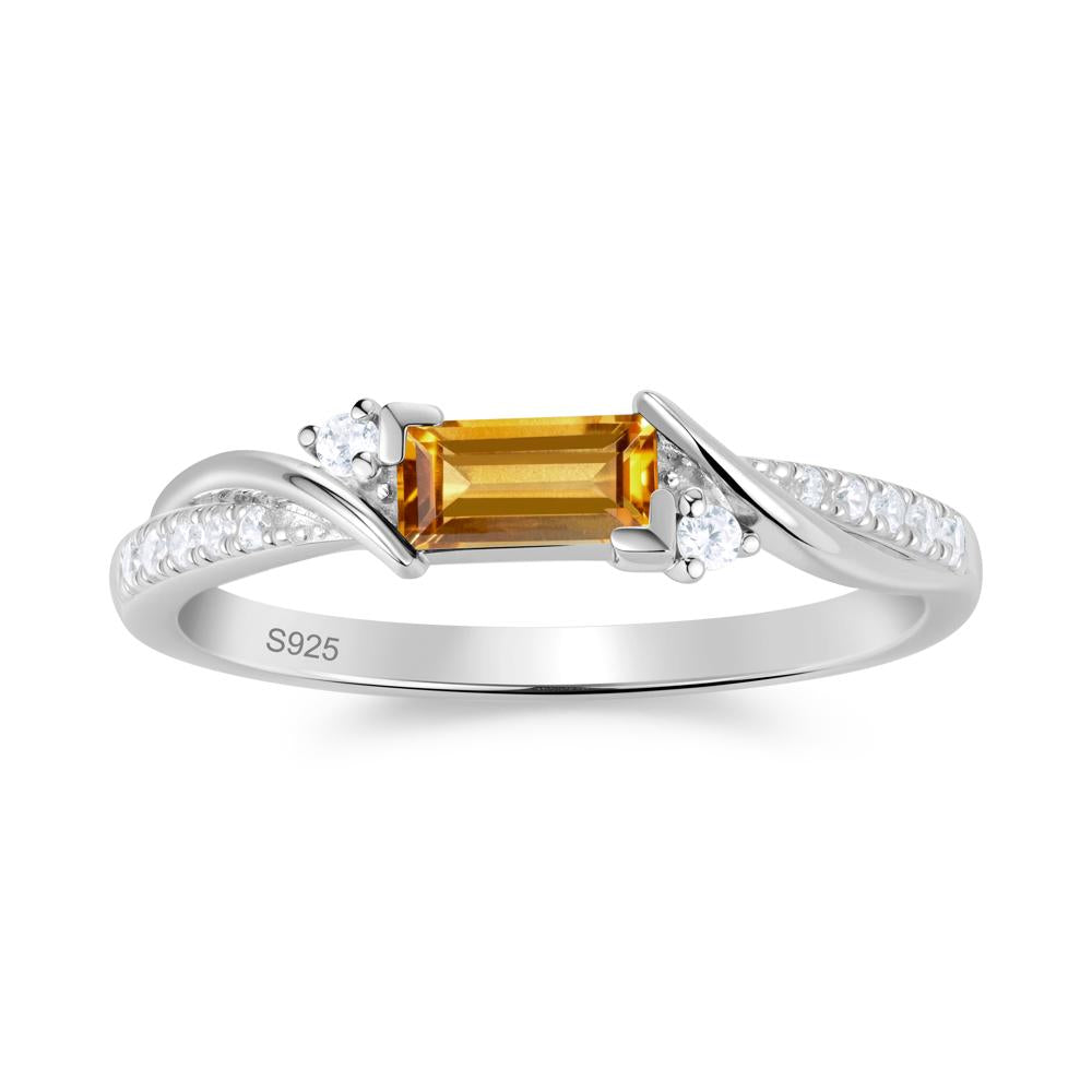 Twisted Vine Baguette Alexandrite Promise Ring - LUO Jewelry #gemstone_Citrine
