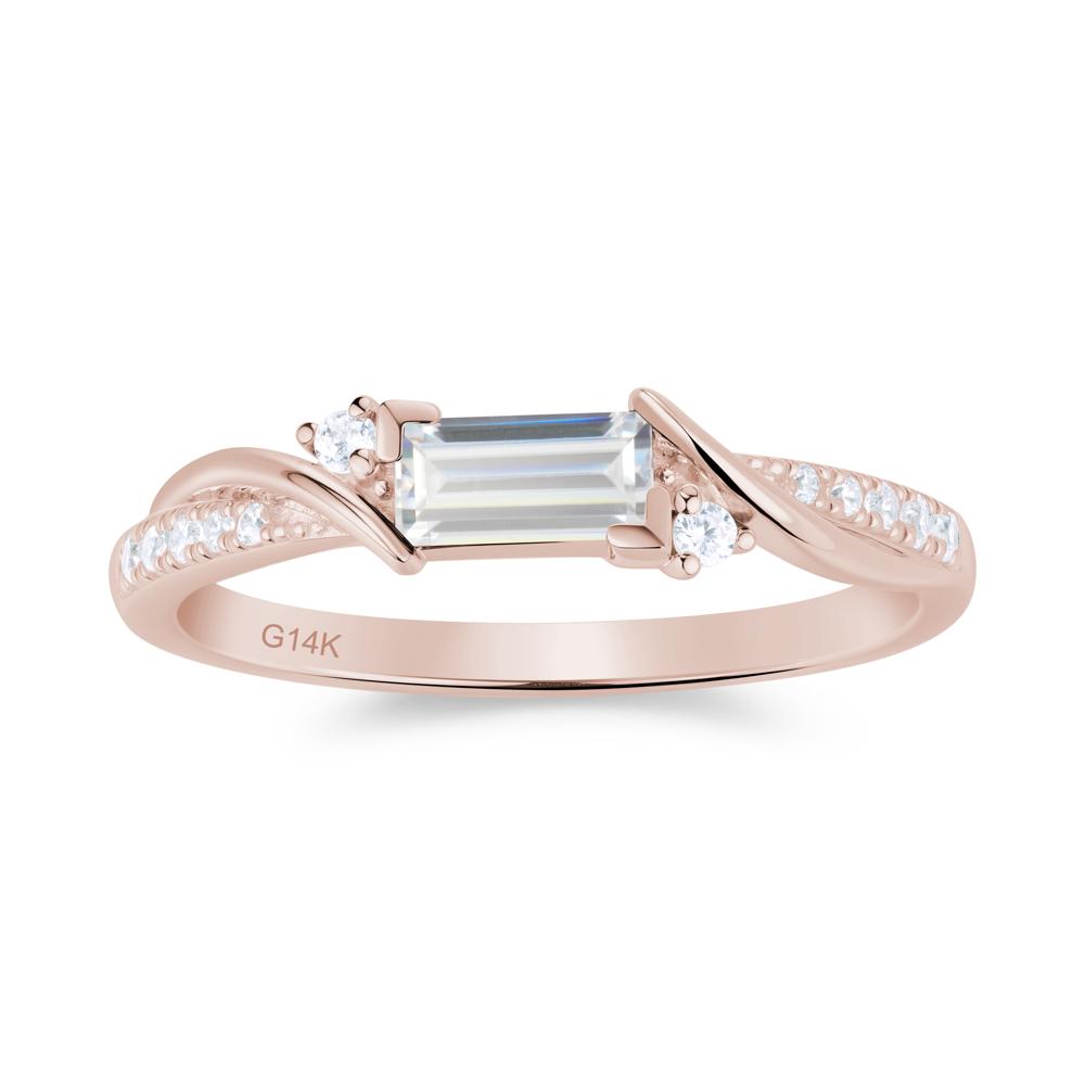Twisted Vine Baguette Alexandrite Promise Ring - LUO Jewelry #gemstone_Cubic Zirconia
