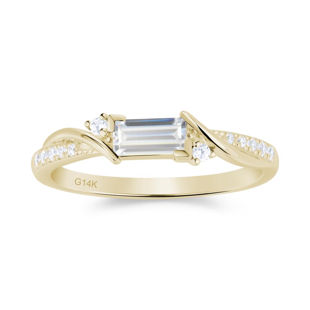 Twisted Vine Baguette Alexandrite Promise Ring - LUO Jewelry #gemstone_Cubic Zirconia