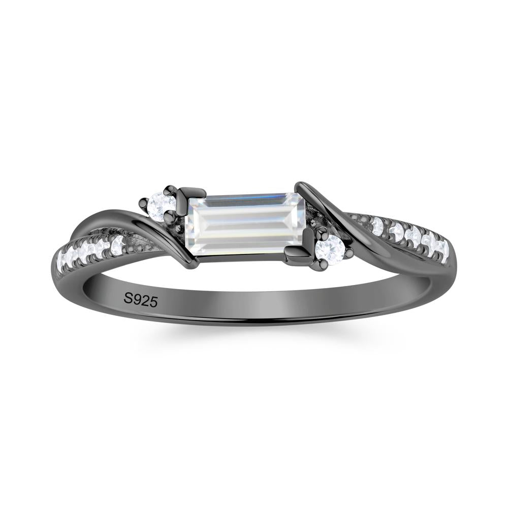 Twisted Vine Baguette Alexandrite Promise Ring - LUO Jewelry #gemstone_Cubic Zirconia