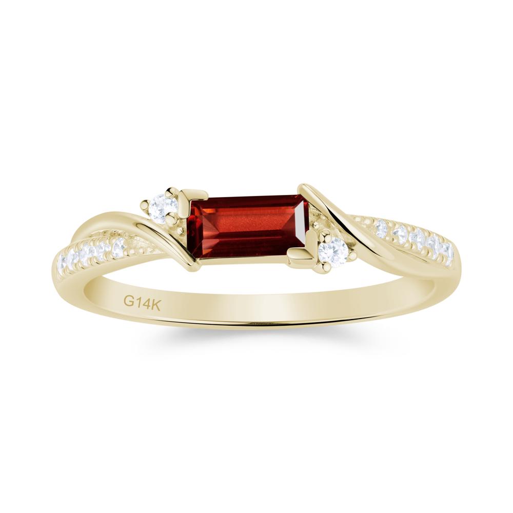 Twisted Vine Baguette Alexandrite Promise Ring - LUO Jewelry #gemstone_Garnet