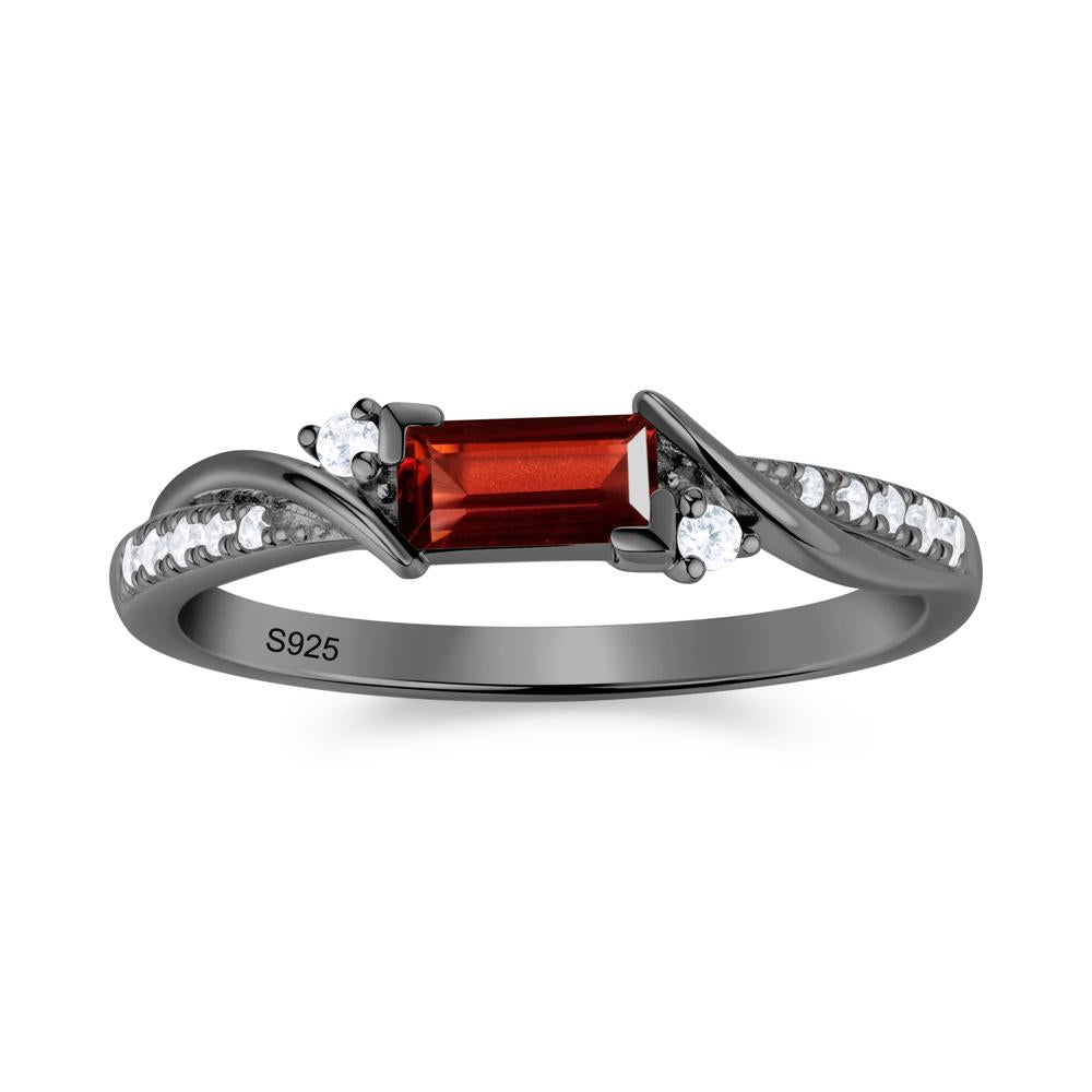 Twisted Vine Baguette Alexandrite Promise Ring - LUO Jewelry #gemstone_Garnet