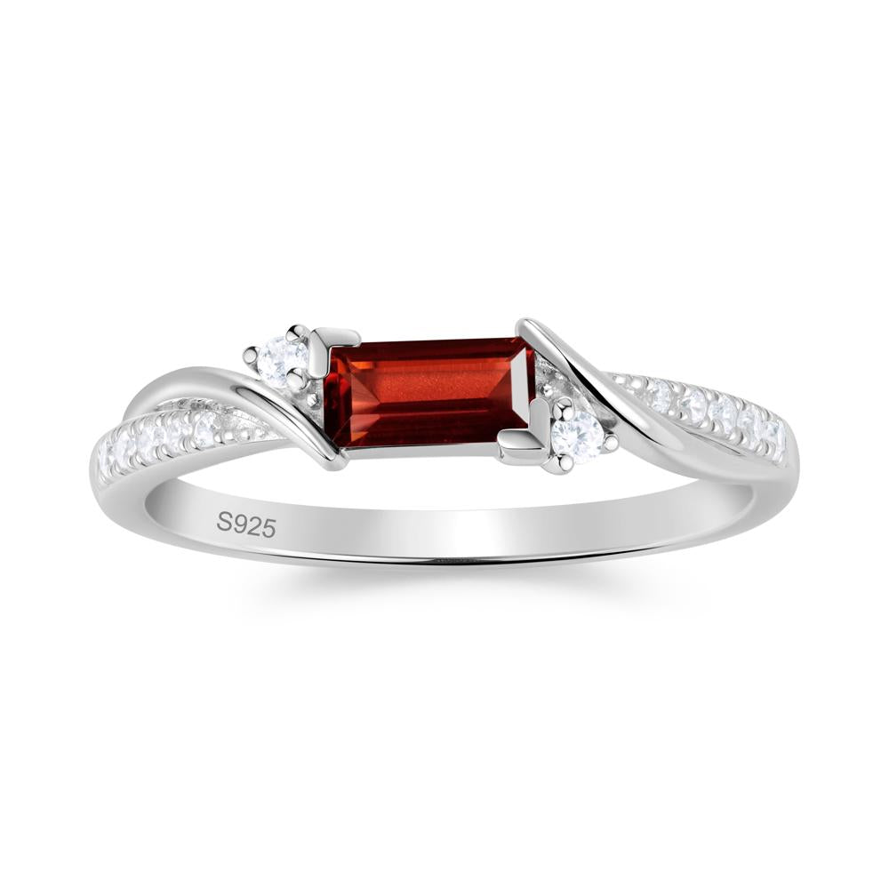 Twisted Vine Baguette Alexandrite Promise Ring - LUO Jewelry #gemstone_Garnet