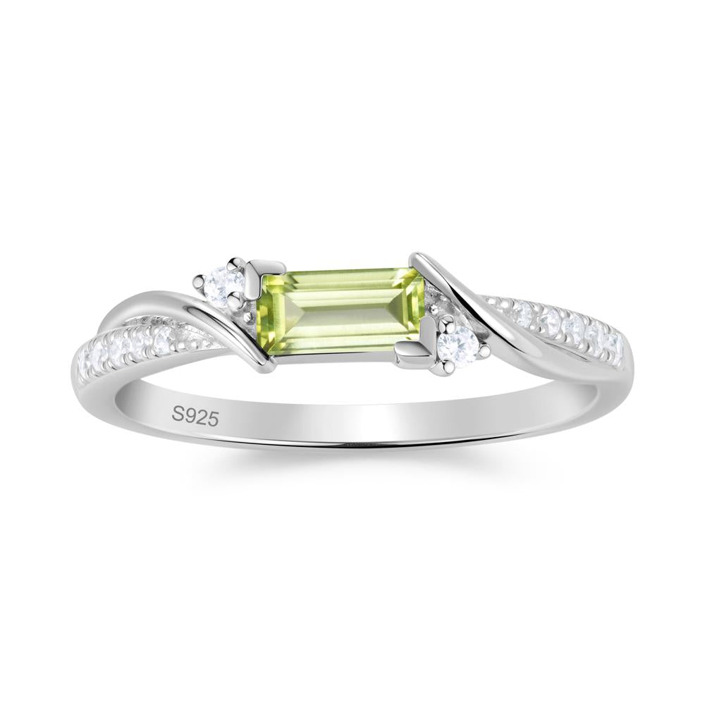 Twisted Vine Baguette Alexandrite Promise Ring - LUO Jewelry #gemstone_Peridot